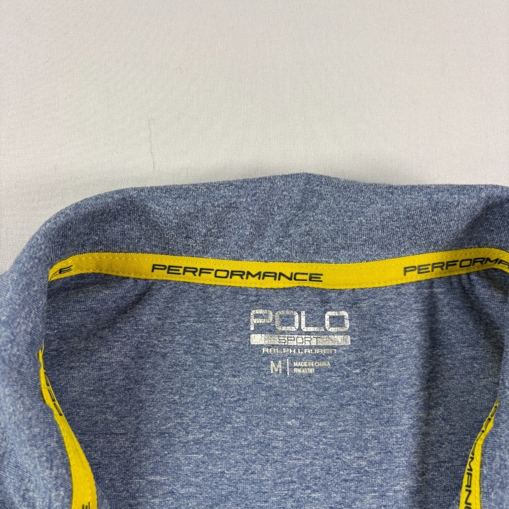 Polo Ralph Lauren Sweatshirt Men Medium Blue Sport 1/4 Zip Golf Pullover Stretch - Picture 6 of 12